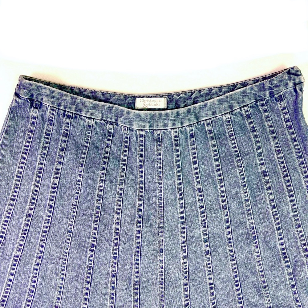 Christopher & Banks Jean Skirt A-Line 2000s 12 - Picture 2 of 8